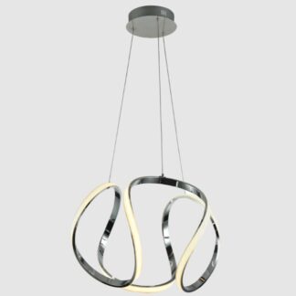 Nowoczesna srebrna lampa wisząca Tokyo z oświetleniem Led