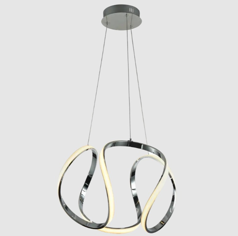 Nowoczesna srebrna lampa wisząca Tokyo z oświetleniem Led