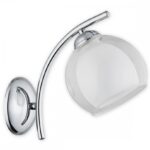 Nowoczesny chromowany kinkiet Altea – szklany klosz