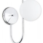 Nowoczesny kinkiet Ape chrom i biały mat - do sypialni