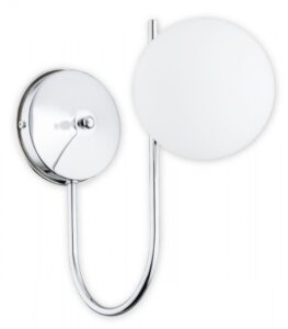 Nowoczesny kinkiet Ape chrom i biały mat - do sypialni