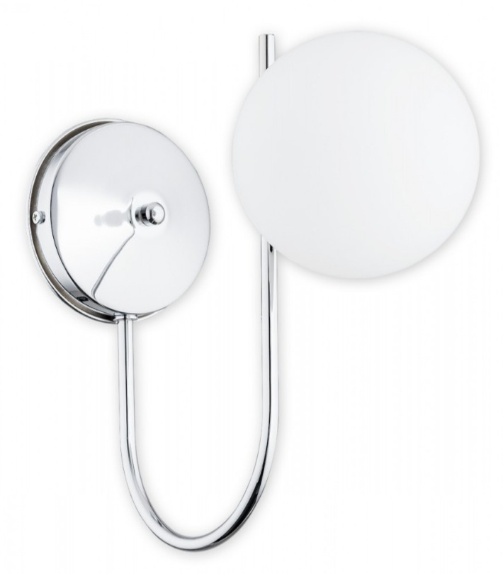 Nowoczesny kinkiet Ape chrom i biały mat - do sypialni