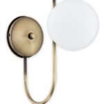 Nowoczesny kinkiet ścienny Ape patyna i biały mat - do sypialni