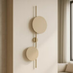 Nowoczesny metalowy kinkiet Talar 40 do salonu - beżowy