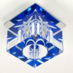 Oprawa stropowa SK Candellux do korytarza - niebieska kryształowa