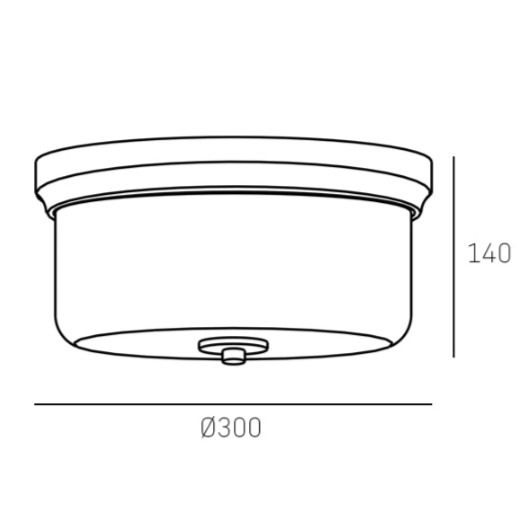 Rysunek techniczny prezentujący wymiary plafonu Dresden