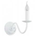 Świecznikowy biały kinkiet Asti 13 - matowe wykończenie