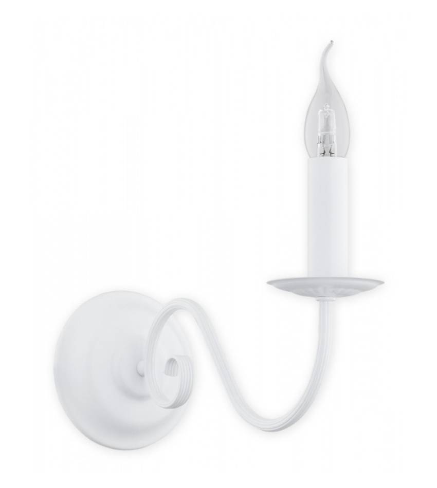 Świecznikowy biały kinkiet Asti 13 - matowe wykończenie