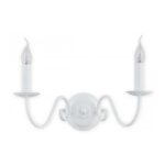 Świecznikowy biały matowy kinkiet Asti 39 - 2-punktowy