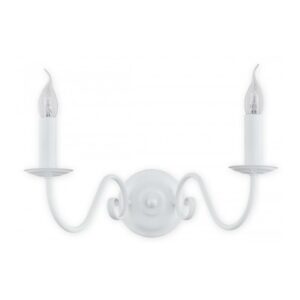Świecznikowy biały matowy kinkiet Asti 39 - 2-punktowy