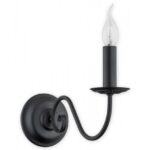 Świecznikowy czarny kinkiet Asti 13 - dekoracyjny