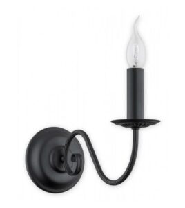 Świecznikowy czarny kinkiet Asti 13 - dekoracyjny