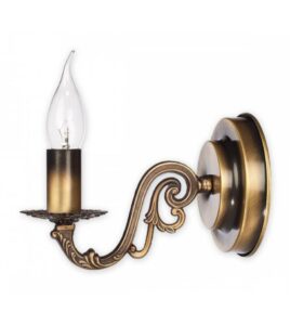 Świecznikowy kinkiet Arkadia Plus do korytarza - widoczna żarówka