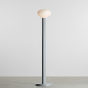 Szara lampa stojąca Flo Grey 26 - nowoczesna