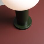 Zielona lampka stołowa Flo Moss 19 - na stolik nocny - 1