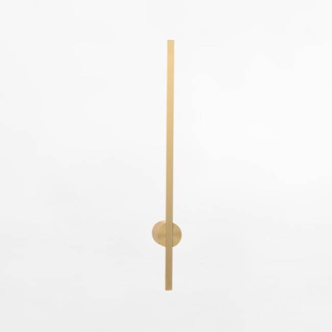 Złoty kinkiet Troy 60 LED do salonu - metalowy