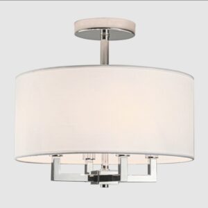 Nowoczesny plafon Lille - elegancki biały abażur