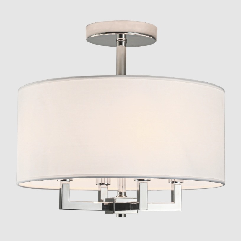 Nowoczesny plafon Lille - elegancki biały abażur