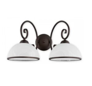 2-punktowy kinkiet ścienny Indra 2 - rdza wenge