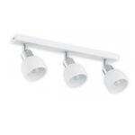 3-punktowa lampa sufitowa Feniks 3 - biało-srebrna