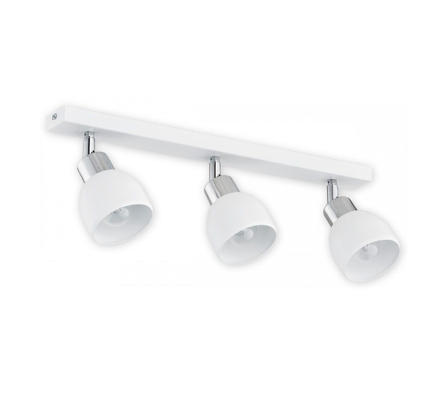 3-punktowa lampa sufitowa Feniks 3 - biało-srebrna