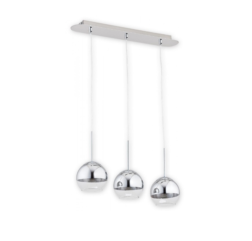 3-punktowa lampa wisząca klasyczna Colours 3 - kulki ze szkła
