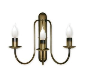 3-punktowy kinkiet klasyczny Kandelabr 3 - patyna