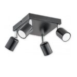 4-punktowy plafon oświetleniowy Denis 4 - regulowane klosze