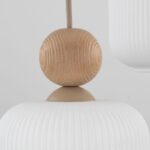 Beżowa lampa wisząca Ballo 3 - jasny piaskowy beż