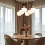 Beżowa lampa wisząca Ballo 6 TK Lighting - nad okrągły stół