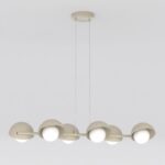 Beżowa lampa wisząca Boom 6 - kule