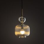 Beżowa lampa wisząca Sophia 15 - pojedyńczy zwis