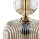 Beżowa lampa wisząca Sophia 15 - złoty dekoracyjny akcent