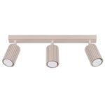 Beżowa listwa sufitowa 3-punktowa Karbon 3L - Sollux Lighting