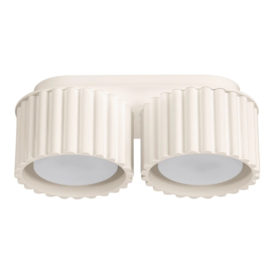 Beżowa podwójna lampa sufitowa Aura 2 - Sollux Lighting