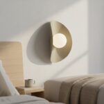 Beżowy kinkiet do salonu Fiero - nowoczesny