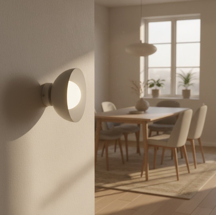 Beżowy kinkiet - plafon Bibi - dekoracyjna kopuła