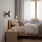 Beżowy kinkiet - plafon do sypialni Bibi - dekoracyjna kopuła