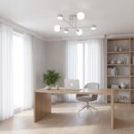 Biała lampa sufitowa do gabinetu Holon 6