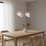 Biała lampa wisząca kule Boom 4 - nowoczesna