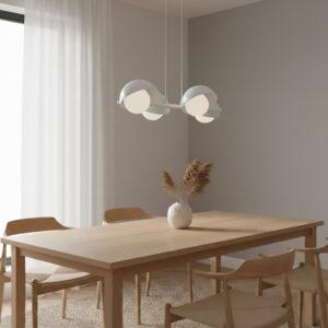 Biała lampa wisząca kule Boom 4 - nowoczesna