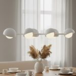 Biała lampa wisząca nad stół Boom 6 - kulki