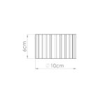 Tuba sufitowa Aura 10 GX53 ryflowana - rysunek techniczny