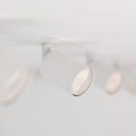 Białe spoty sufitowe podtynkowe (4 reflektory) GU10