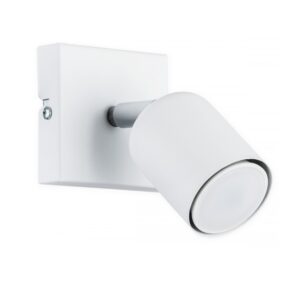 Biały kinkiet 1-punktowy Denis - ruchomy klosz