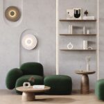 Biały okrągły kinkiet Nami LED 2700K - dekoracyjne oświetlenie salonu