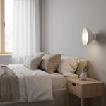 Biały plafon kinkietowy do sypialni Bibi - kopuła