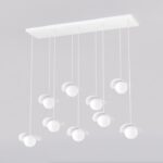 Biały żyrandol wiszący Ritual 9 - designerskie kule