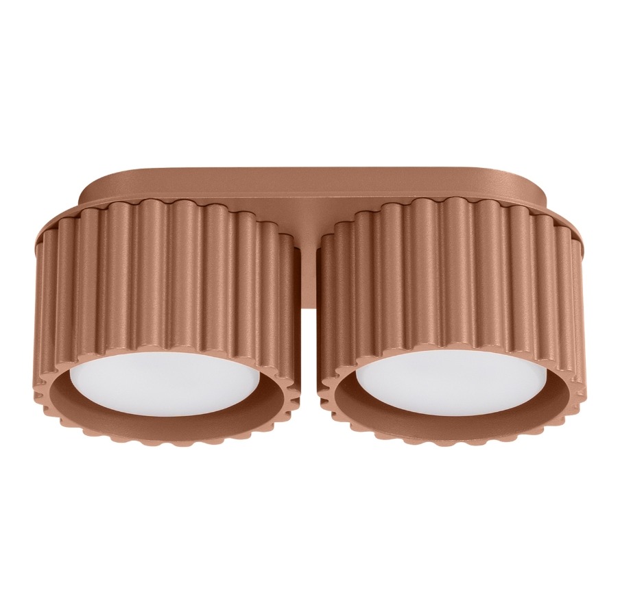 Brązowa 2-punktowa tuba sufitowa Aura 2 - Sollux Lighting