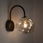 Brązowy kinkiet Lava Brown - oświetlenie sypialni